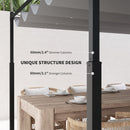 Outsunny 3 x 3(m) Pergola with Retractable Roof, 80mm Metal Column
