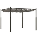 Outsunny 3 x 3(m) Pergola with Retractable Roof, 80mm Metal Column