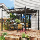 Outsunny 3 x 3(m) Pergola with Retractable Roof, 80mm Metal Column