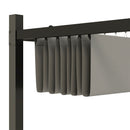 Outsunny 3 x 3(m) Pergola with Retractable Roof, 80mm Metal Column