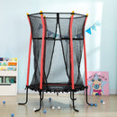 HOMCOM 5.4FT Kids Red Trampoline With Enclosure Indoor Outdoor For 3-10 Years