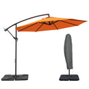 Outsunny 3(m) Banana Parasol Cantilever Umbrella Garden w/ Base Weights