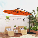 Outsunny 3(m) Banana Parasol Cantilever Umbrella Garden w/ Base Weights