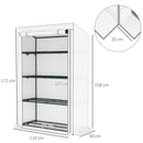 Outsunny 4 Tier Lean-to Mini Greenhouse with Reinforced PE Cover