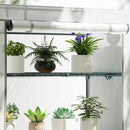 Outsunny 4 Tier Lean-to Mini Greenhouse with Reinforced PE Cover