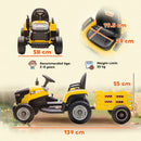 AIYAPLAY Ride on Tractor and Trailer, 12V Electric Ride on Tractor,