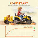 AIYAPLAY Ride on Tractor and Trailer, 12V Electric Ride on Tractor,