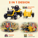 AIYAPLAY Ride on Tractor and Trailer, 12V Electric Ride on Tractor,