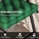 Outsunny 42 x 42cm Replacement Garden Seat Cushion Pad with Ties, Green