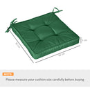 Outsunny 42 x 42cm Replacement Garden Seat Cushion Pad with Ties, Green