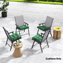 Outsunny 42 x 42cm Replacement Garden Seat Cushion Pad with Ties, Green