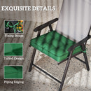 Outsunny 42 x 42cm Replacement Garden Seat Cushion Pad with Ties, Green