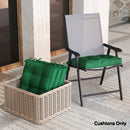Outsunny 42 x 42cm Replacement Garden Seat Cushion Pad with Ties, Green