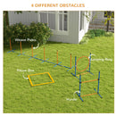 PawHut 8 Piece Dog Agility Equipment Set, Outdoor Agility Kit for Pet, Orange