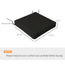 Outsunny Set of 4 Outdoor Seat Cushion with Ties, for Patio Furniture, Black