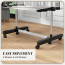 HOMCOM 4-Tier Large Clothes Airer Stainless Steel Clothes Drying Rack Black