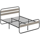 HOMCOM Metal Platform Bed Frame with Under Bed Storage