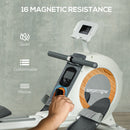 SPORTNOW 16-Level Magnetic Rowing Machine w/ LCD Monitor