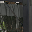 Outsunny Pergola with Retractable Roof and Netting, Dark Grey