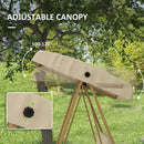 Outsunny 3 Seater Garden Swing Chair with Adjustable Canopy and Cushions