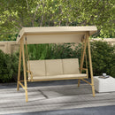 Outsunny 3 Seater Garden Swing Chair with Adjustable Canopy and Cushions