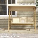 Outsunny 3 Seater Garden Swing Chair with Adjustable Canopy and Cushions