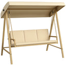 Outsunny 3 Seater Garden Swing Chair with Adjustable Canopy and Cushions