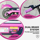 AIYAPLAY Electric Scooter for 6-14 with Dual Brakes & Colourful Light