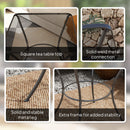 Outsunny 60 cm Square Metal table Outdoor Bistro Table Coffee Desk, Black