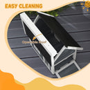 PawHut Outdoor Feral Cat House with Openable Asphalt Roof, Grey