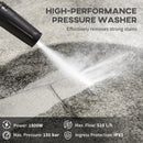 DURHAND Portable Power Washer 1800W, 150 Bar, 510 L/h for Garden, Car, Blue