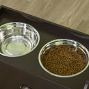 PawHut Stainless Steel Raised Dog Bowl w/ 21L Storage Drawer, for Large Dogs