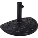 Outsunny 9kg Half Round Parasol Umbrella Base Resin Outdoor Garden Furniture