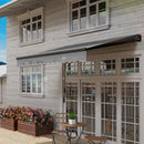 Outsunny 2.5 x 2m Electric Awning with LED Light and Remote Controller