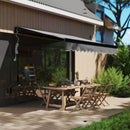 Outsunny 2.5 x 2m Electric Awning with LED Light and Remote Controller