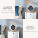 HOMCOM Small Space Heater, Ceramic Heater W/ 3 Heating Mode Adjustable Temperature