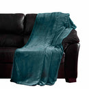 Lewis's Super Soft Flannel Throw - Teal