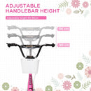 HOMCOM Childrens Scooter with Backet & Brakes - Pink