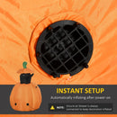 Halloween Inflatable Pumpkin with Cat 4'