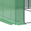 Outsunny Poly Tunnel Walk-in Greenhouse Cover Shelves Garden Plant House 8ft x 6ft x 7ft