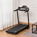 Folding Treadmill Machine Electric Motorised Running Machine 12 Preset Programs w/ LED Display Drink Holder & Phone Holder Perfect for Home Gym Indoor Fitness Black Display