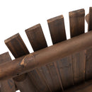 Outsunny Adirondack style Garden Bench - Carbonised