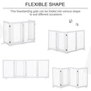 PawHut White Pine Wood Pet Gate