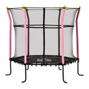 HOMCOM 5.2FT Kids Trampoline w/enclosure Indoor Outdoor for 3-10 Years - Pink