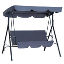 Outsunny  Metal Swing Chair 3-Seater - Grey