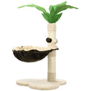 PawHut 68cm Cat Tower Palm Tree Shaped Cat Tree w/ Hammock - Beige