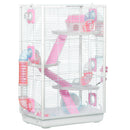 PawHut Hamster Cage with Tubes, Gerbil Cage w/ Detachable Bottom, Ramps