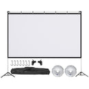 HOMCOM Projector Screen 100 inch Portable 16:9 Projection Screen Indoor Outdoor