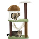 PawHut Cat Tower w/ Cat House, Sisal Scratching Post, Hammock