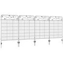Outsunny Decorative Garden Fencing 4PCs 43in x 11.5ft Metal Border Edging